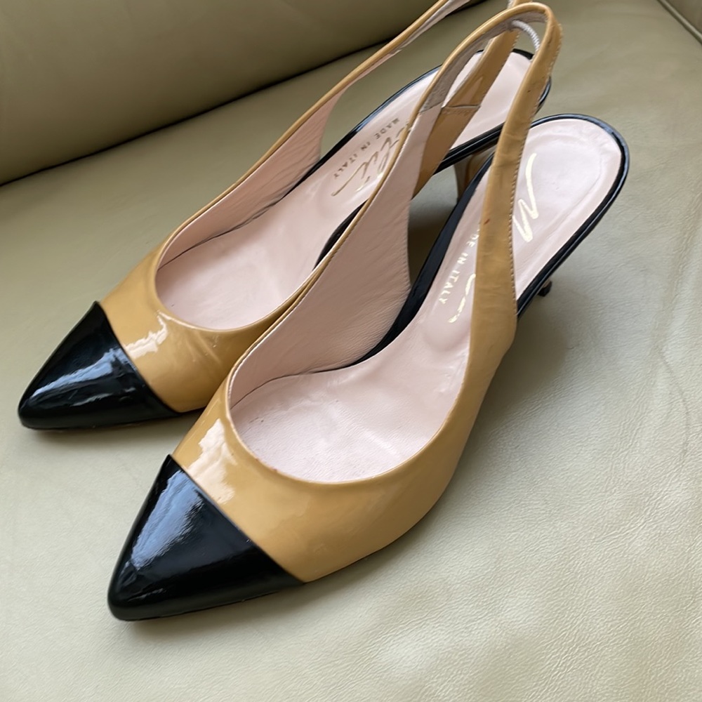 Malu Leather Kitten heel Shoes